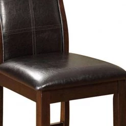 Townsend II Leatherette Brown Parson Chair Counter Height Chair (Set Of 2) by Benjara -Cheap Benjara Store brown cherry benjara dining chairs bm122994 4f 1000