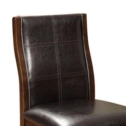 Townsend II Leatherette Brown Parson Chair Counter Height Chair (Set Of 2) by Benjara -Cheap Benjara Store brown cherry benjara dining chairs bm122994 c3 1000