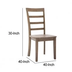 Moe 18 in. Brushed Brown Wood Ladder Back Dining Chair (Set of 2) by Benjara 12 Moe 18 in. Brushed Brown Wood Ladder Back Dining Chair (Set of 2) by Benjara -Cheap Benjara Store brushed brown benjara dining chairs bm274319 44 1000