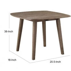 Moe 20.5 in. Brushed Brown Wood 2-Drop Leaves Dining Table by Benjara 12 Moe 20.5 in. Brushed Brown Wood 2-Drop Leaves Dining Table by Benjara -Cheap Benjara Store brushed brown benjara kitchen dining tables bm274320 44 1000