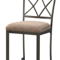 Hamilton 41 in. Faux Cherry High Back Metal Counter Stool by Benjara -Cheap Benjara Store brushed faux cherry benjara bar stools pwc 697 430 1f 1000