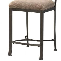 Hamilton 41 in. Faux Cherry High Back Metal Counter Stool by Benjara -Cheap Benjara Store brushed faux cherry benjara bar stools pwc 697 430 c3 1000