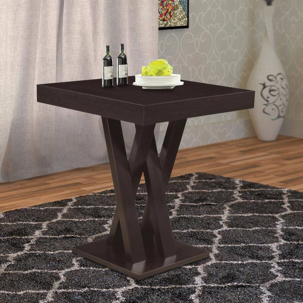 Contemporary Style 42 in. Brown Wooden Bar Table by Benjara 6 Contemporary Style 42 in. Brown Wooden Bar Table by Benjara - Image 6
