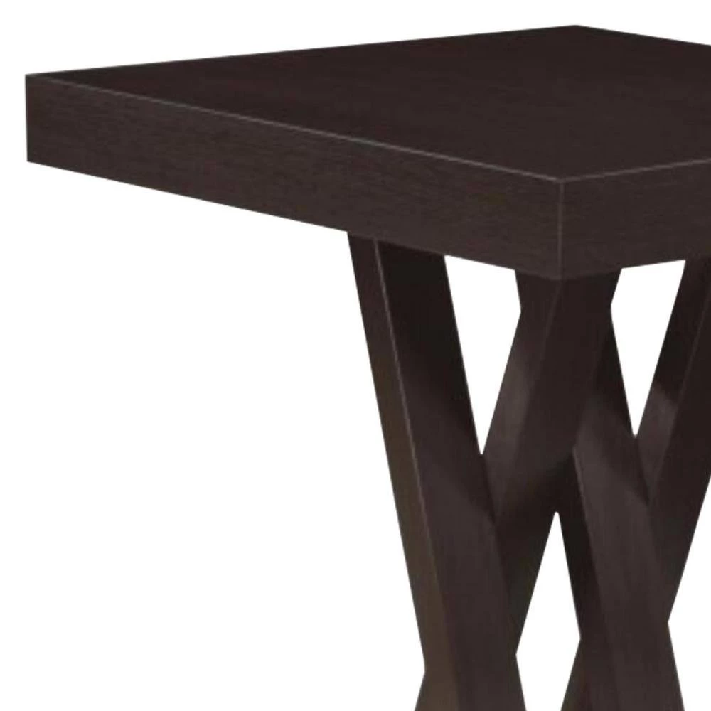Contemporary Style 42 in. Brown Wooden Bar Table by Benjara 3 Contemporary Style 42 in. Brown Wooden Bar Table by Benjara - Image 3
