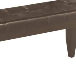 Comfy Cappuccino Brown Wooden Dining Bench (14.25 in. L x 47 in. W x 19 in. H) by Benjara -Cheap Benjara Store cappuccino brown benjara bedroom benches bm69067 1f 1000