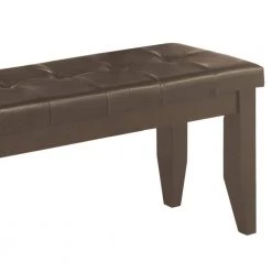 Comfy Cappuccino Brown Wooden Dining Bench (14.25 in. L x 47 in. W x 19 in. H) by Benjara -Cheap Benjara Store cappuccino brown benjara bedroom benches bm69067 4f 1000