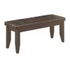 Comfy Cappuccino Brown Wooden Dining Bench (14.25 in. L x 47 in. W x 19 in. H) by Benjara