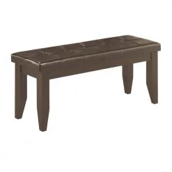 Comfy Cappuccino Brown Wooden Dining Bench (14.25 in. L x 47 in. W x 19 in. H) by Benjara