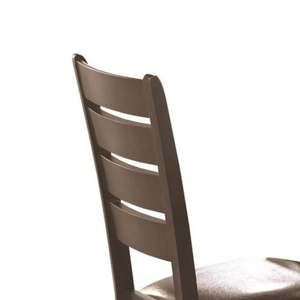 Cappuccino Brown Wooden Dining Side Chair (Set of 2) by Benjara 3 Cappuccino Brown Wooden Dining Side Chair (Set of 2) by Benjara - Image 3