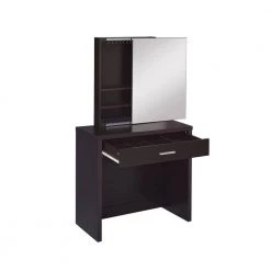 Stylish 2-Piece Brown Vanity Set with Hidden Mirror Storage and Lift Top Stool by Benjara -Cheap Benjara Store cappuccino brown benjara makeup vanities bm69565 4f 1000