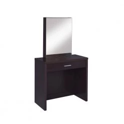 Stylish 2-Piece Brown Vanity Set with Hidden Mirror Storage and Lift Top Stool by Benjara -Cheap Benjara Store cappuccino brown benjara makeup vanities bm69565 c3 1000