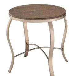 Transitional Wicklow 3-Piece Champagne Metal and Glass Table Set by Benjara -Cheap Benjara Store champagne benjara coffee tables bm131436 1f 1000