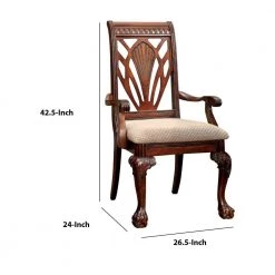 Traditional Cherry Arm Chair (Set of 2) by Benjara 16 Traditional Cherry Arm Chair (Set of 2) by Benjara -Cheap Benjara Store cherry benjara accent chairs bm131192 44 1000