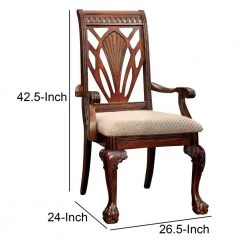 Traditional Cherry Arm Chair (Set of 2) by Benjara 12 Traditional Cherry Arm Chair (Set of 2) by Benjara -Cheap Benjara Store cherry benjara accent chairs bm131192 a0 1000