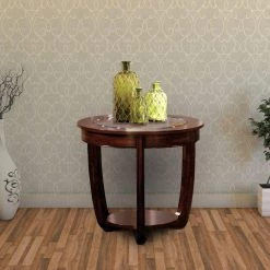 Dark Cherry Crystal Falls Transitional End Table by Benjara -Cheap Benjara Store cherry benjara end side tables bm123842 44 1000