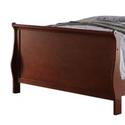 Magnificent Cherry Twin Size Wooden Bed by Benjara -Cheap Benjara Store cherry benjara panel beds bm171680 1f 1000