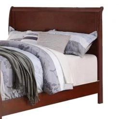 Magnificent Cherry Twin Size Wooden Bed by Benjara -Cheap Benjara Store cherry benjara panel beds bm171680 c3 1000