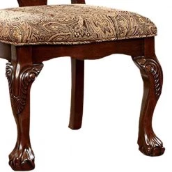 Elana Traditional Brown Cherry Side Chair with Fabric (Set of 2) by Benjara 13 Elana Traditional Brown Cherry Side Chair with Fabric (Set of 2) by Benjara -Cheap Benjara Store cherry brown benjara accent chairs bm131209 1f 1000