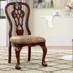 Elana Traditional Brown Cherry Side Chair with Fabric (Set of 2) by Benjara 15 Elana Traditional Brown Cherry Side Chair with Fabric (Set of 2) by Benjara -Cheap Benjara Store cherry brown benjara accent chairs bm131209 31 1000