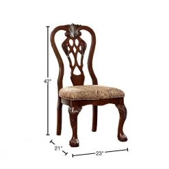 Elana Traditional Brown Cherry Side Chair with Fabric (Set of 2) by Benjara 10 Elana Traditional Brown Cherry Side Chair with Fabric (Set of 2) by Benjara -Cheap Benjara Store cherry brown benjara accent chairs bm131209 40 1000