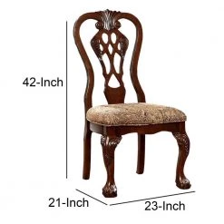 Elana Traditional Brown Cherry Side Chair with Fabric (Set of 2) by Benjara 14 Elana Traditional Brown Cherry Side Chair with Fabric (Set of 2) by Benjara -Cheap Benjara Store cherry brown benjara accent chairs bm131209 44 1000