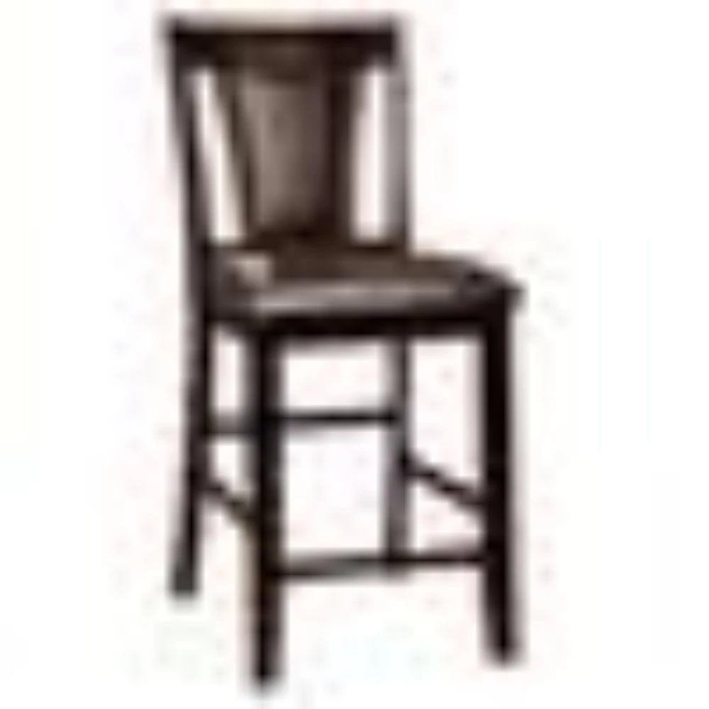 Brent II Contemporary Cherry Brown Counter Height Chair (Set of 2) by Benjara 2 Brent II Contemporary Cherry Brown Counter Height Chair (Set of 2) by Benjara - Image 2