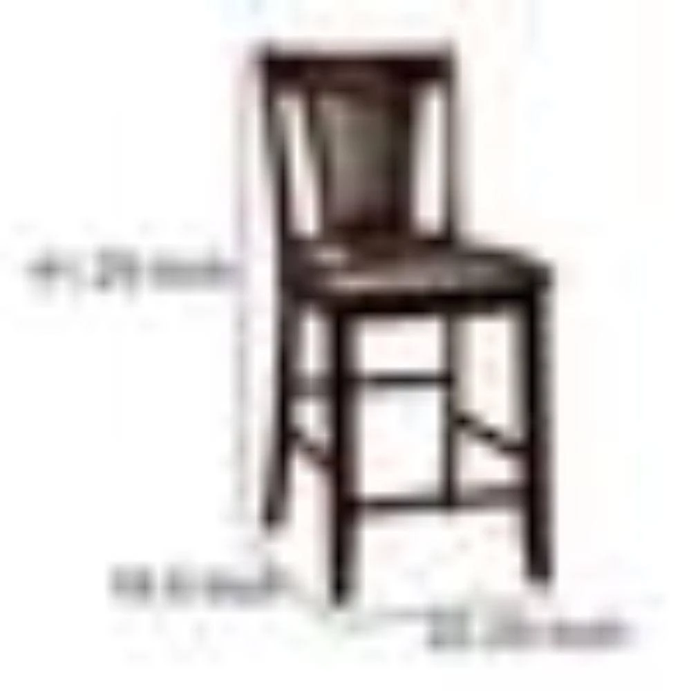 Brent II Contemporary Cherry Brown Counter Height Chair (Set of 2) by Benjara 6 Brent II Contemporary Cherry Brown Counter Height Chair (Set of 2) by Benjara - Image 6