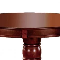 48 in. L Cherry Brown Transitional Wooden Table with Round Top and Pedestal Base by Benjara -Cheap Benjara Store cherry brown benjara kitchen dining tables bm207991 1f 1000