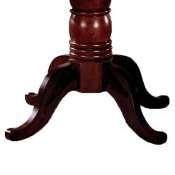 48 in. L Cherry Brown Transitional Wooden Table with Round Top and Pedestal Base by Benjara -Cheap Benjara Store cherry brown benjara kitchen dining tables bm207991 c3 1000