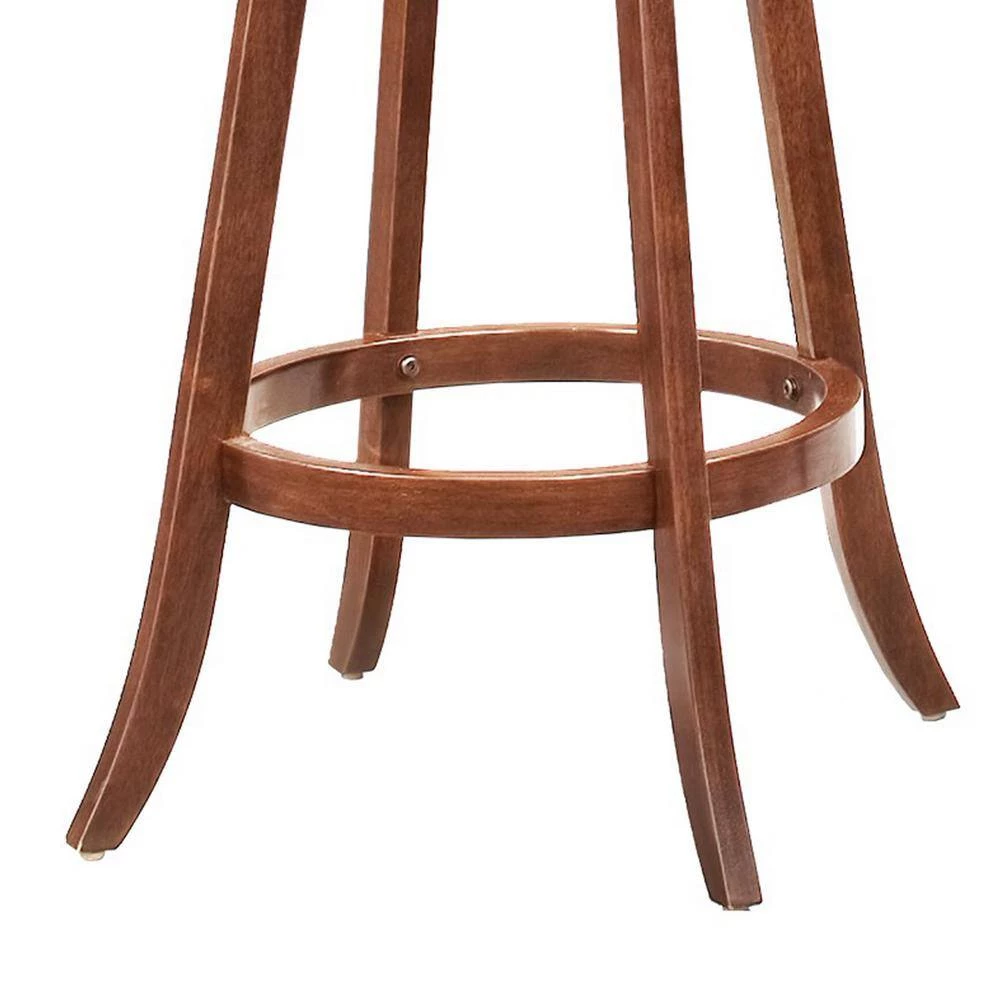 42.25 in. H Contemporary Chestnut Brown with Upholstered Seat Wooden Bar Stool (Set of 2) by Benjara 6 42.25 in. H Contemporary Chestnut Brown with Upholstered Seat Wooden Bar Stool (Set of 2) by Benjara - Image 6