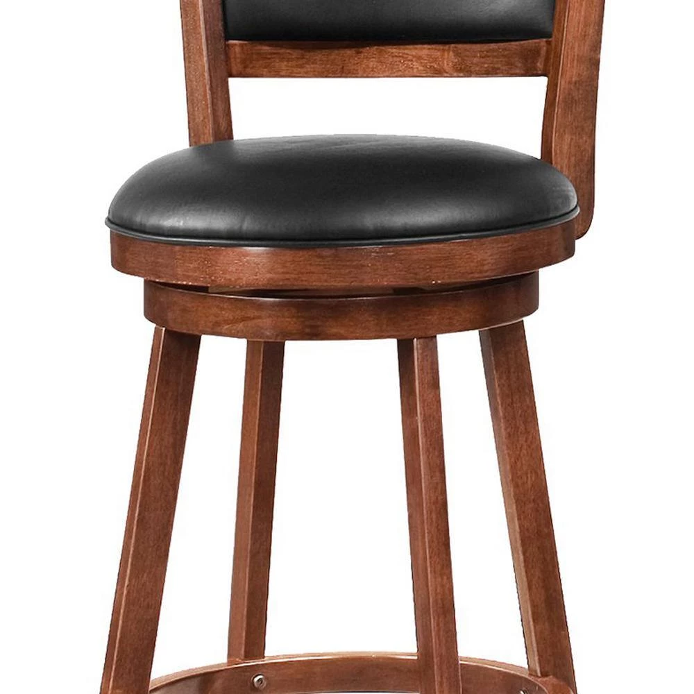 42.25 in. H Contemporary Chestnut Brown with Upholstered Seat Wooden Bar Stool (Set of 2) by Benjara 5 42.25 in. H Contemporary Chestnut Brown with Upholstered Seat Wooden Bar Stool (Set of 2) by Benjara - Image 5