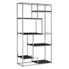 Elvira Contemporary Chrome Finish Display Shelf with Open shelving by Benjara