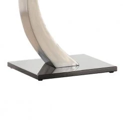 24 in. W Clear and Silver Floating Tempered Glass Top End Table with Metal Support by Benjara -Cheap Benjara Store clear and silver benjara end side tables bm219589 1f 1000