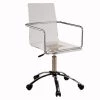 Modern Design Transparent Clear Acrylic Adjustable Office Chair by Benjara