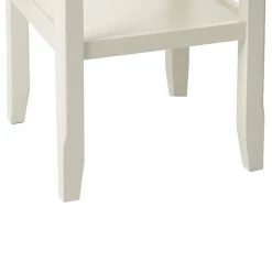 36 in. H Cream Round Wooden Counter Height Table With Wine Glass Shelf by Benjara -Cheap Benjara Store cream benjara bar tables bm186921 1f 1000