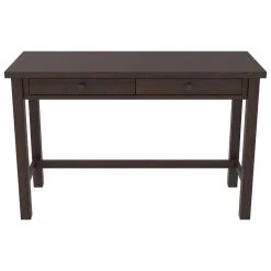 47 in. W Dark Brown and Black Wooden 2-Drawers Writing Desk with Block Legs by Benjara 8 47 in. W Dark Brown and Black Wooden 2-Drawers Writing Desk with Block Legs by Benjara -Cheap Benjara Store dark brown and black benjara writing desks bm210977 c3 1000