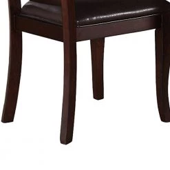 Dark Brown Leatherette Upholstered Wooden Side Chair (Set of 2) by Benjara 11 Dark Brown Leatherette Upholstered Wooden Side Chair (Set of 2) by Benjara -Cheap Benjara Store dark brown benjara accent chairs bm179939 44 1000