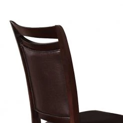 Dark Brown Leatherette Upholstered Wooden Side Chair (Set of 2) by Benjara 10 Dark Brown Leatherette Upholstered Wooden Side Chair (Set of 2) by Benjara -Cheap Benjara Store dark brown benjara accent chairs bm179939 4f 1000