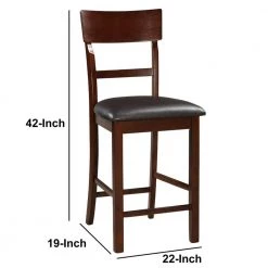 42 in. Dark Brown Wooden Counter Height Chair (Set of 2) by Benjara 13 42 in. Dark Brown Wooden Counter Height Chair (Set of 2) by Benjara -Cheap Benjara Store dark brown benjara bar stools bm166590 a0 1000