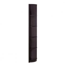 Capacious 70.75 in. Dark Brown Wood 5-shelf Corner Bookcase by Benjara