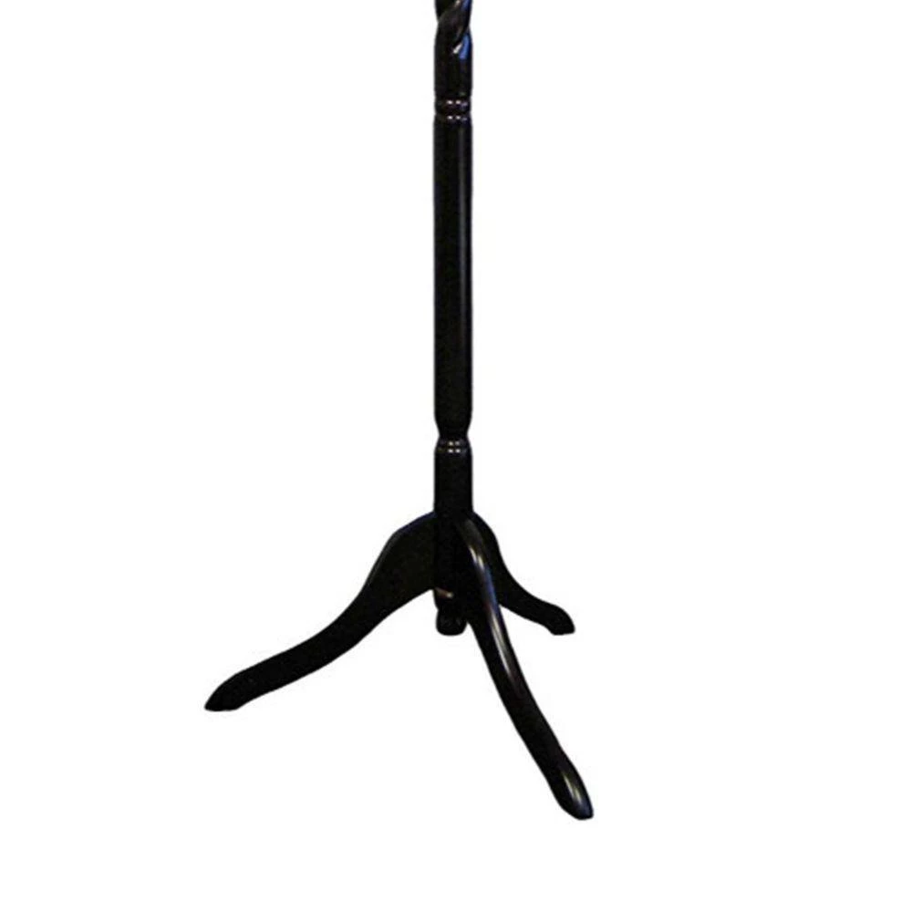 Dark Brown Sturdy Wooden Twist Hall Tree Coat Rack by Benjara 3 Dark Brown Sturdy Wooden Twist Hall Tree Coat Rack by Benjara - Image 3