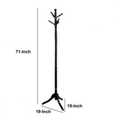 Dark Brown Sturdy Wooden Twist Hall Tree Coat Rack by Benjara 10 Dark Brown Sturdy Wooden Twist Hall Tree Coat Rack by Benjara -Cheap Benjara Store dark brown benjara coat racks bm157890 44 1000