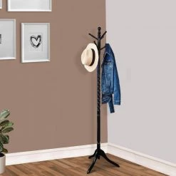 Dark Brown Sturdy Wooden Twist Hall Tree Coat Rack by Benjara 11 Dark Brown Sturdy Wooden Twist Hall Tree Coat Rack by Benjara -Cheap Benjara Store dark brown benjara coat racks bm157890 fa 1000