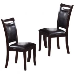 Retro Style Dark Brown Wooden Dining Chairs (Set of 2) by Benjara 15 Retro Style Dark Brown Wooden Dining Chairs (Set of 2) by Benjara -Cheap Benjara Store dark brown benjara dining chairs bm171517 76 1000
