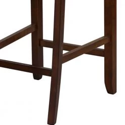 Dark Brown with Slatted Backs Wood Counter Height Chairs (Set of 2) by Benjara -Cheap Benjara Store dark brown benjara dining chairs bm179875 1f 1000