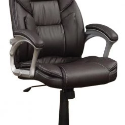 Dark Brown Leather Seat Executive High Back Chair with Padded Armrests by Benjara 9 Dark Brown Leather Seat Executive High Back Chair with Padded Armrests by Benjara -Cheap Benjara Store dark brown benjara executive chairs bm159036 1f 1000