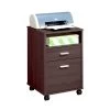 Dark Brown Mobile Storage File Cabinet by Benjara