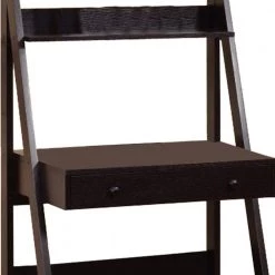 35 in. Rectangular Dark Brown 1 Drawer Ladder Desk with Built-In Storage by Benjara 15 35 in. Rectangular Dark Brown 1 Drawer Ladder Desk with Built-In Storage by Benjara -Cheap Benjara Store dark brown benjara ladder desks bm148747 1f 1000