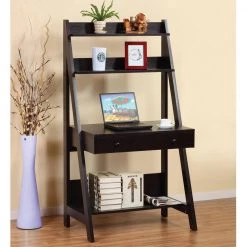 35 in. Rectangular Dark Brown 1 Drawer Ladder Desk with Built-In Storage by Benjara 11 35 in. Rectangular Dark Brown 1 Drawer Ladder Desk with Built-In Storage by Benjara -Cheap Benjara Store dark brown benjara ladder desks bm148747 40 1000