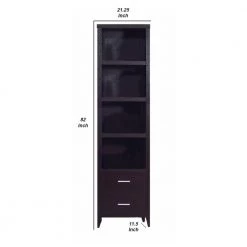 82 in. Dark Brown Metal Well Designed Media Tower with Display Shelves by Benjara 10 82 in. Dark Brown Metal Well Designed Media Tower with Display Shelves by Benjara -Cheap Benjara Store dark brown benjara media storage bm148734 44 1000